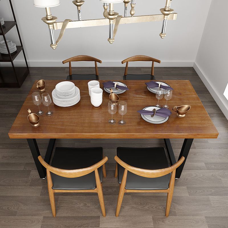 レストラン用の工業用パインウッドテーブル二重の台座付きの長方形のキッチンテーブル