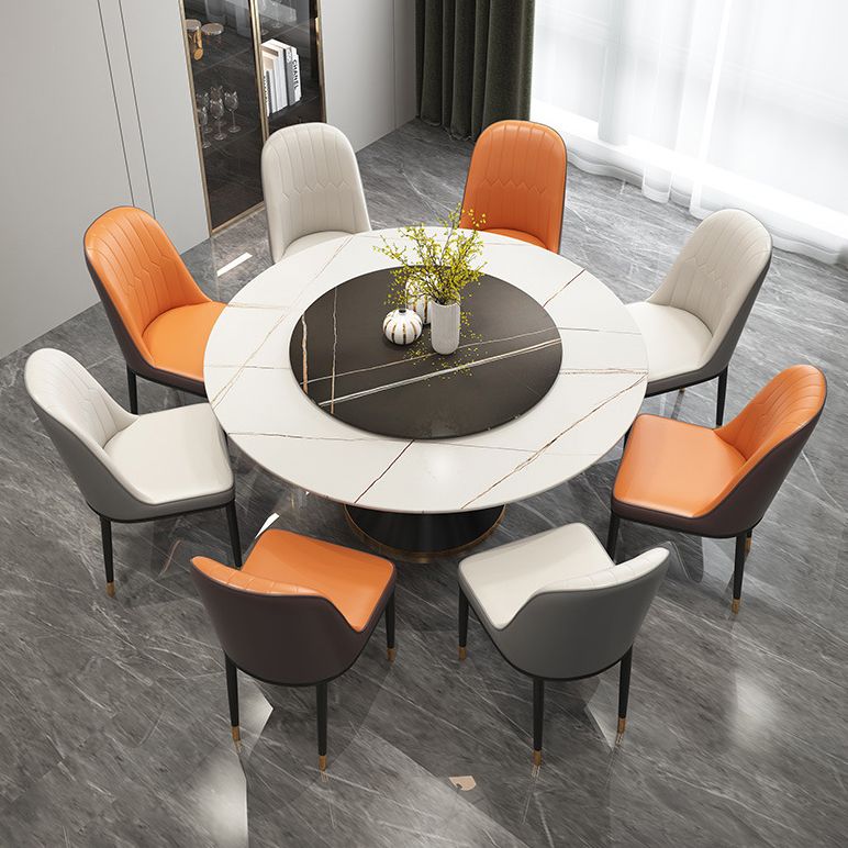 Traditional Luxury Dining Room Table Rectangle Sintered Stone Table with Pedestal Base Clearhalo ' dining_table' 'Dining Tables & Seating' 'Dining Tables' 'furn' 'furn_dining_table' 'Furniture' 'furniture_dining_table' 'Kitchen & Dining Furniture' 'kitchen&dining_furn' 'kitchen' 'kitchen_dining_table' 1200x1200_15eb1983-8969-4daa-831c-358d86aa143e