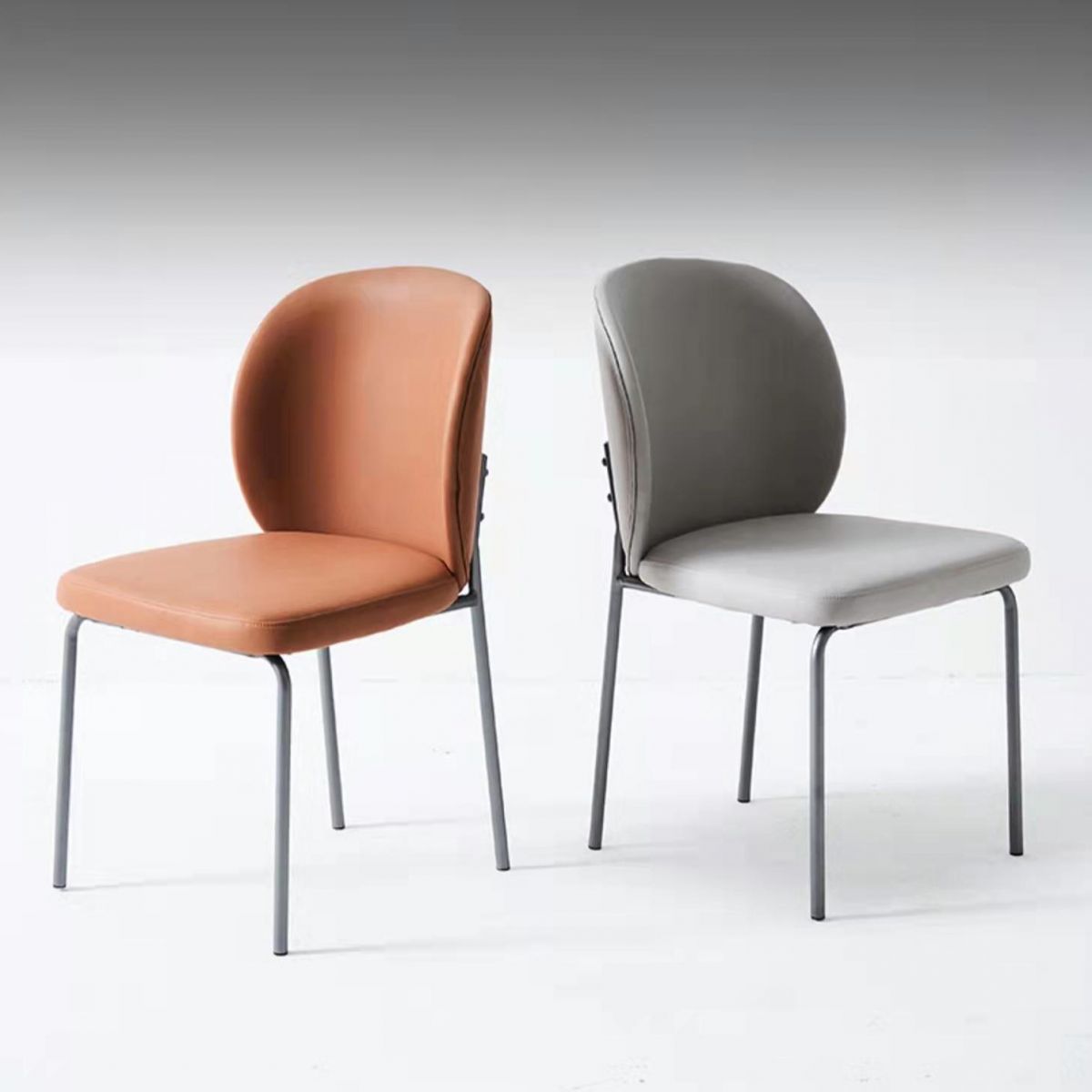 Contemporary Home Side Chair Wingback Metal Legs Upholstered Dining Room Chair Clearhalo ' kitchen&dining_furn' 'Dining Chairs' 'Dining Tables & Seating' 'dining_chair' 'furn' 'furn_dining_chair' 'Furniture' 'furniture_dining_chair' 'Kitchen & Dining Furniture' 'kitchen' 1200x1200_15eb90b8-11ea-4aaa-9d53-c3fb6c44eb76