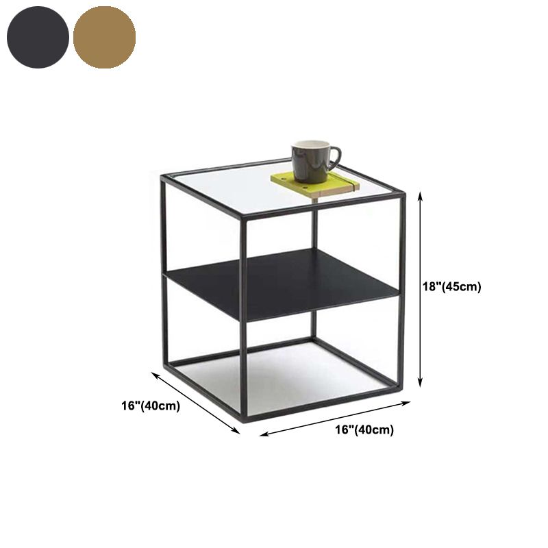 17,71 "tavolo da notte alto 2-scaffali in metallo cabidiere industriale