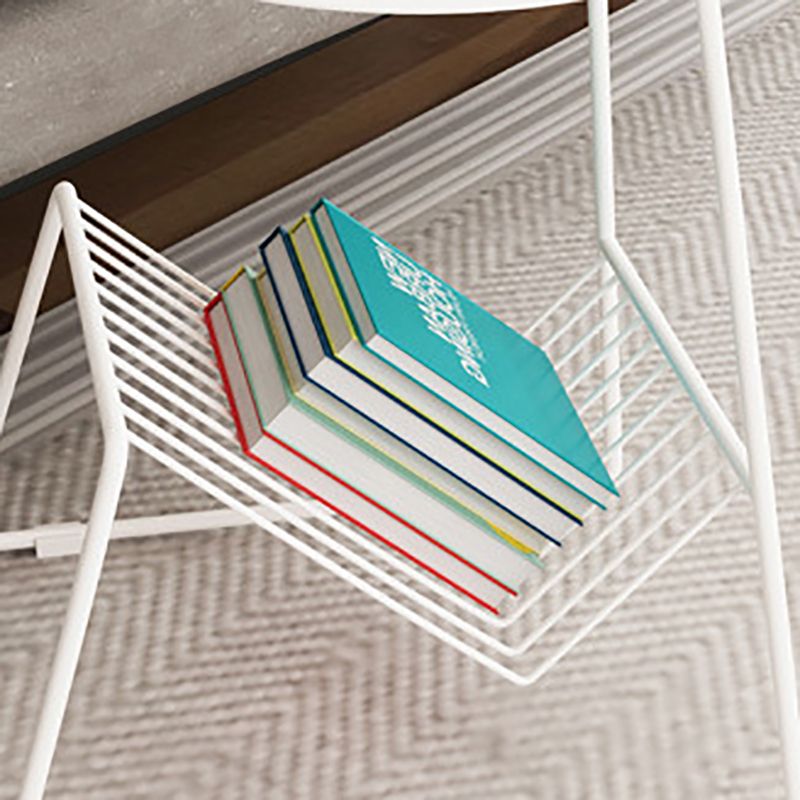 Metallic Frame End Table with Storage Round Accent Side Table Clearhalo 'Coffee & Accent Tables' 'End & Side Tables' 'end_side_tables' 'furn' 'furn_end_side_tables' 'Furniture' 'Living Room Furniture' 1200x1200_15ed4405-5ad5-40d7-bdcb-33d25c141c1b