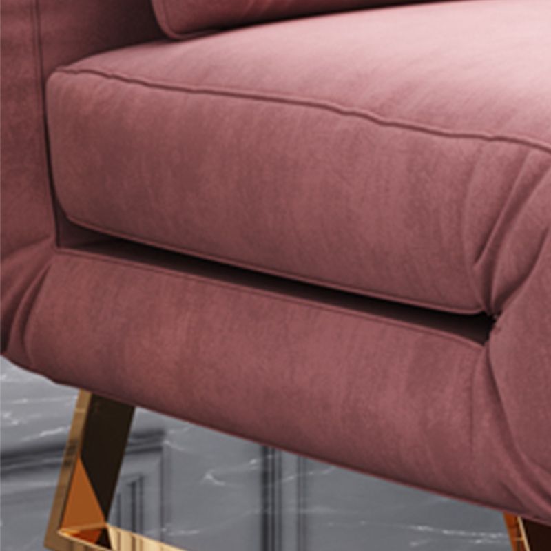 Cadre de futon pliable glamour avec canapé-lit de Futon en velours de 31,5 "de largeur en rose