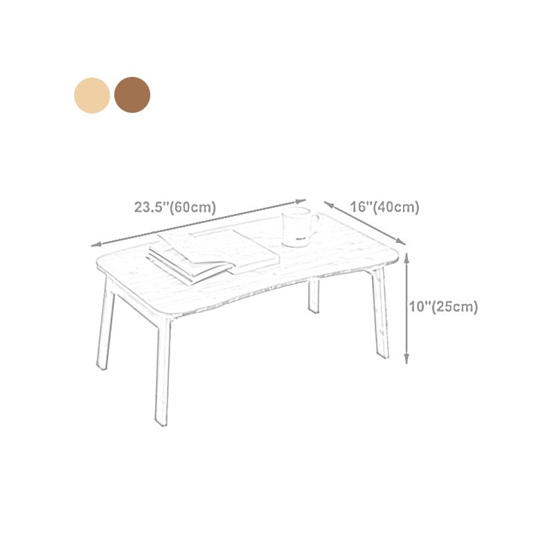 Modern Brown/Oak 4 Legs 1 Coffee Table Geometric Folding Table for Living Room Clearhalo 'Coffee & Accent Tables' 'Coffee Tables' 'coffee_tables' 'furn' 'furn_coffee_tables' 'Furniture' 'furniture_coffee_tables' 'Living Room Furniture' 1200x1200_15ee29db-ba57-45b8-939a-aad245eb3d63