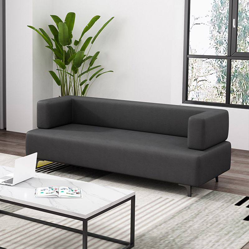 Faux Leather Sofa 23.62" D x 27.55" H Recessed Arm Sofa for Living Room Clearhalo 'furn' 'furn_sofas' 'Furniture' 'furniture_sofas' 'Living Room Furniture' 'Sofa' 'sofas' 1200x1200_15ef7cf1-8ea4-43a5-b2d6-d137448caa9e