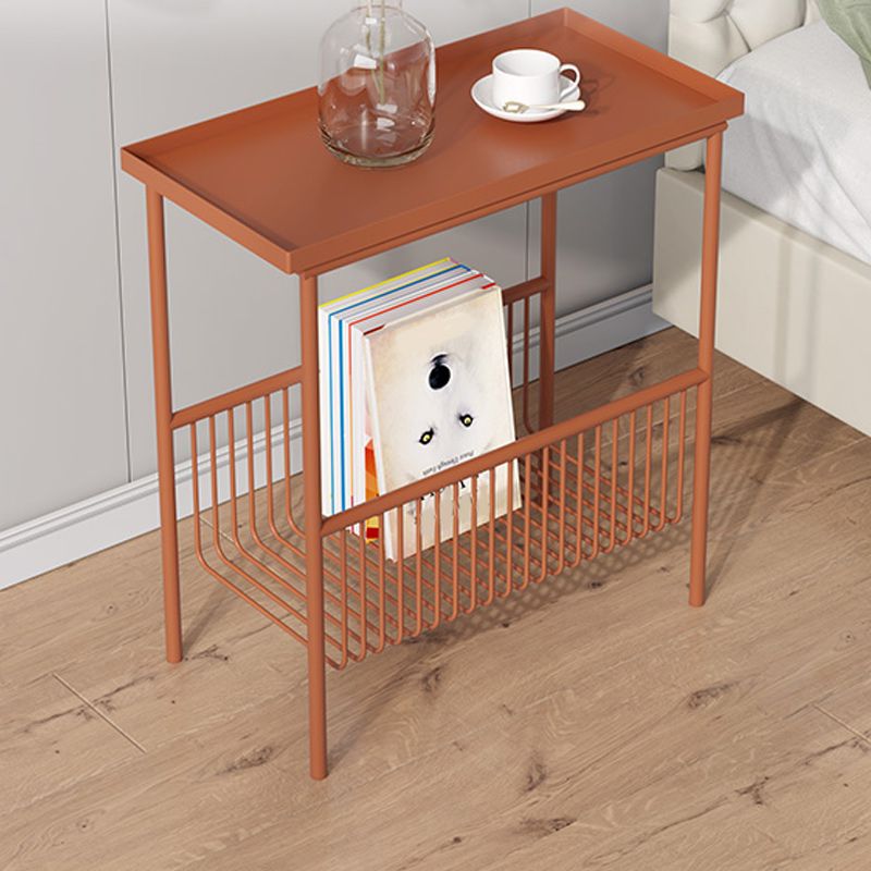 Mid-Century 21.7" Tall 4 Legs End Table Rectangular Side Table Clearhalo 'Coffee & Accent Tables' 'End & Side Tables' 'end_side_tables' 'furn' 'furn_end_side_tables' 'Furniture' 'Living Room Furniture' 1200x1200_15efbdb0-2342-49a2-824c-da178db5c4d0