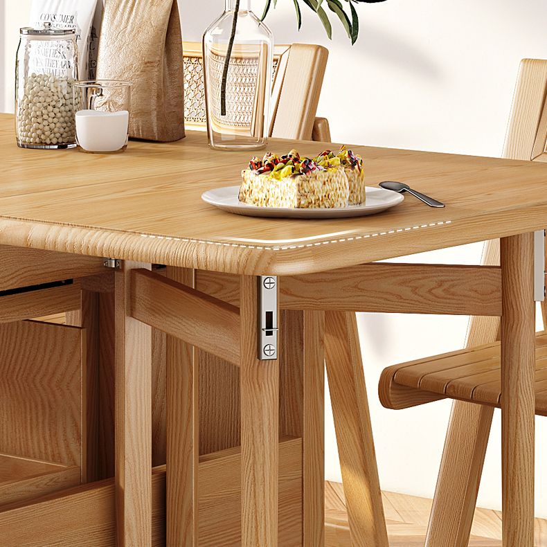 Mid-Century Modern Dining Table Solid Wood Drop-Leaf Dining Table for Home Clearhalo ' dining_table' 'Dining Tables & Seating' 'Dining Tables' 'furn' 'furn_dining_table' 'Furniture' 'furniture_dining_table' 'Kitchen & Dining Furniture' 'kitchen&dining_furn' 'kitchen' 'kitchen_dining_table' 1200x1200_15f01c88-d857-437d-94c6-361adfe90291