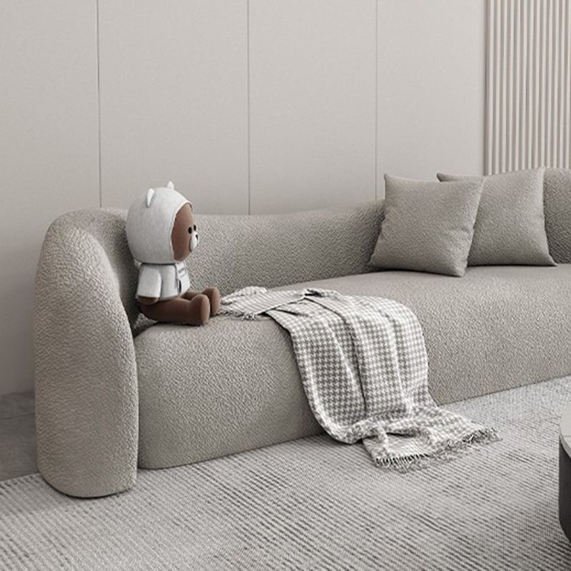 Wool Contemporary Sloped Arm Sofa Curved Sofa for Living Room, Apartment Clearhalo 'furn' 'furn_sofas' 'Furniture' 'Living Room Furniture' 'Sofa' 'sofas' 1200x1200_15f09010-f73c-4d35-bdb5-f2f31df682a8