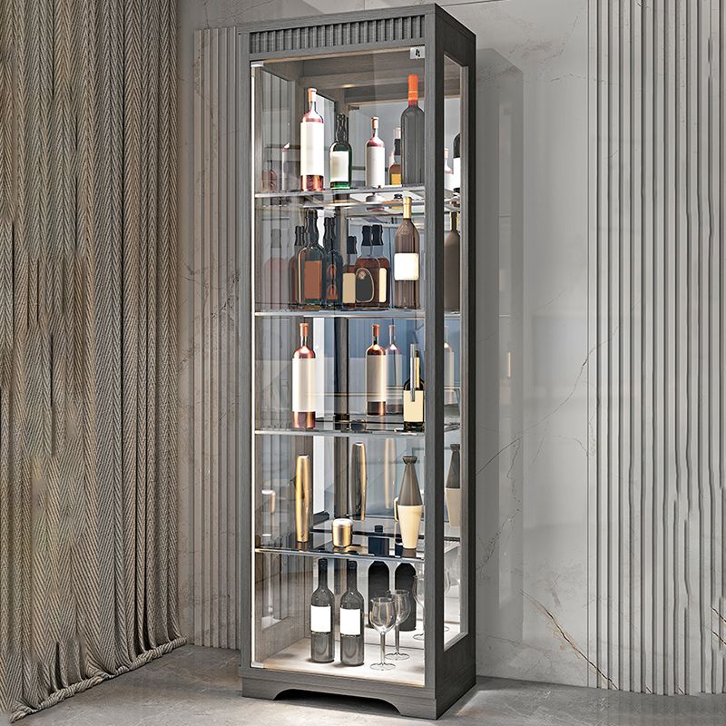 Armadio di vetro con mobile in vetro di gomma contemporanea con porte con porte