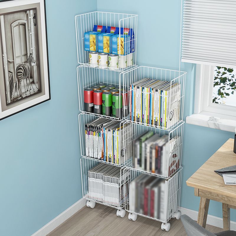 Contemporary Style Standard Bookcase Metal Vertical Bookshelf for Home Office Clearhalo 'Bookcases' 'furn' 'furn_bookcases' 'Furniture' 'furniture_bookcases' 'kitchen' 'kitchen_bookcases' 'Living Room Furniture' 'Office Furniture' 1200x1200_15f128fd-05bc-4254-bba8-31bfaf518299