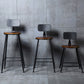 Indoor Industrial Style Wood Top Barstool Metal 4 Legs Bar Stool with Pedal Clearhalo 'Bar Furniture' 'Bar Stools' 'bar_stools' 'furn' 'furn_bar_stools' 'Furniture' 'Kitchen & Dining Furniture' 1200x1200_15f2e344-83da-44a6-90d2-49a2260e8ae2