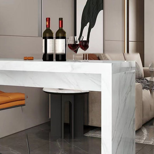 Modern Rectangle Stone Bar Dining Table Table for Living Room Clearhalo 'Bar Furniture' 'Bar Tables' 'bar_tables' 'furn' 'furn_bar_tables' 'Furniture' 'Kitchen & Dining Furniture' 1200x1200_15f67790-2890-4a23-81b1-0f0b79b66dac