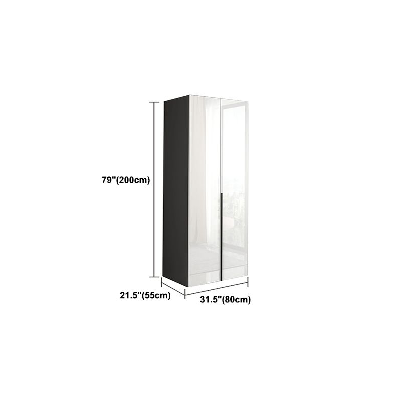 Modern Manufactured Wood Storage Cabinet High Gloss White Cabinet Clearhalo 'Armoires & Wardrobes' 'armoires_wardrobes' 'Bedroom Furniture' 'furn' 'furn_armoires_wardrobes' 'Furniture' 1200x1200_15f67acd-7001-4f09-bed0-0dbd716327b2