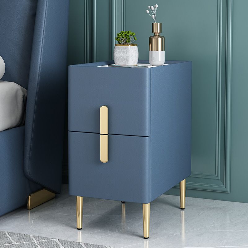 21.65" Tall Glam Bedside Cabinet Solid Wood Night Table with Drawers