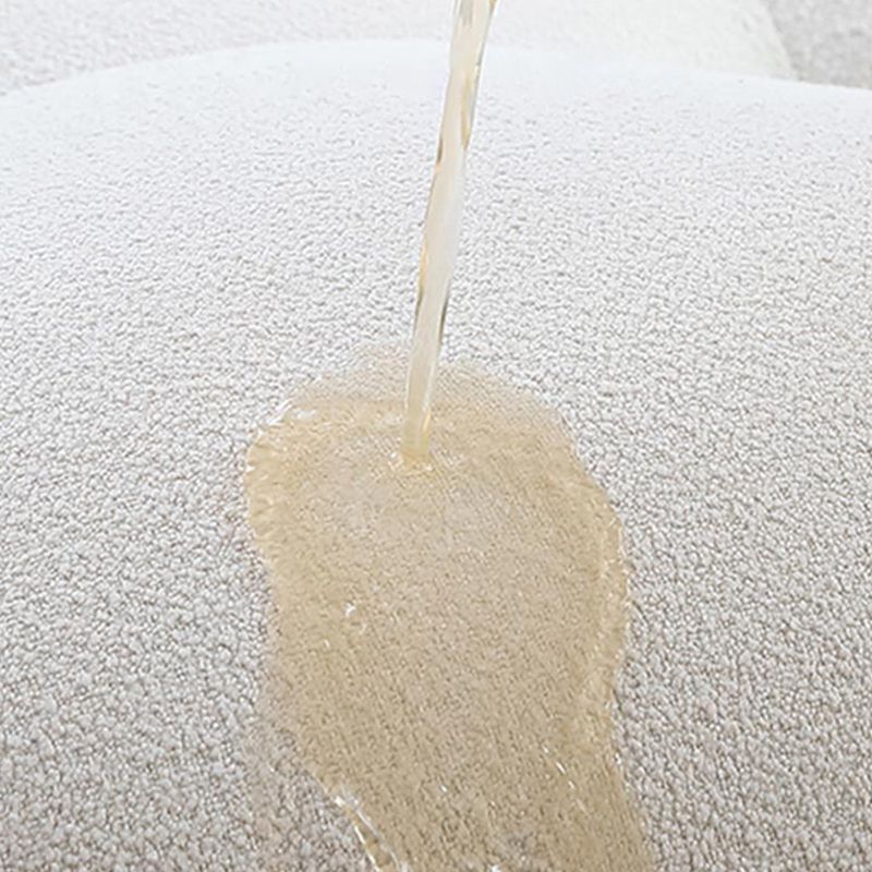 Oreiller cousu canapé arrière du bras de smoking contemporain laine blanche - 39,37 "D