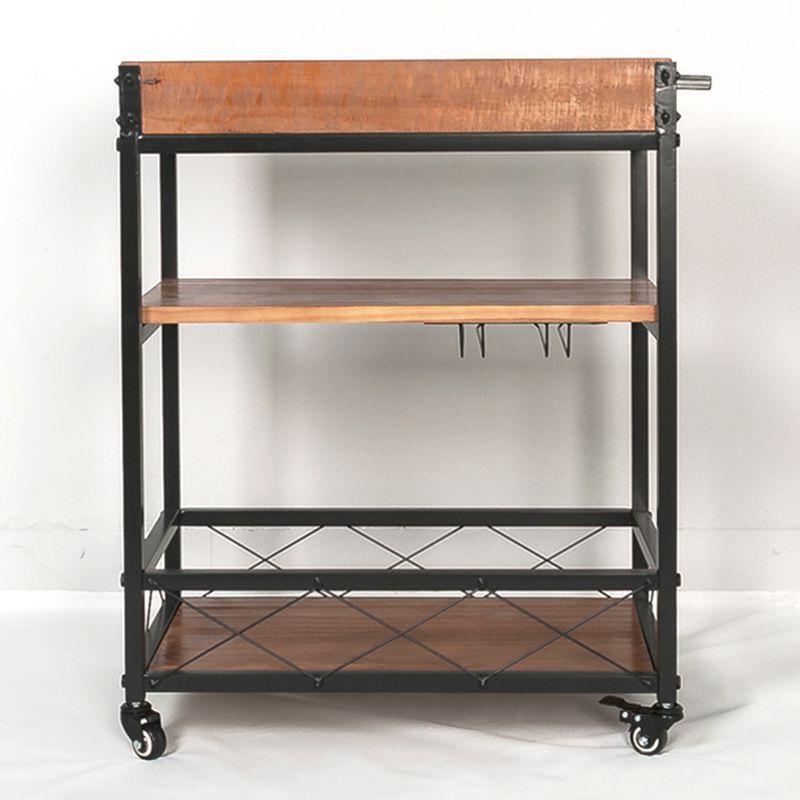 Contemporary Rolling Kitchen Cart Wood Rectangular Kitchen Cart for Dining Room Clearhalo 'furn' 'furn_kitchen_islands_carts' 'Furniture' 'Kitchen & Dining Furniture' 'Kitchen Islands & Carts' 'kitchen_islands_carts' 1200x1200_15f94a2e-d1d9-4192-8937-94ffb51a7633