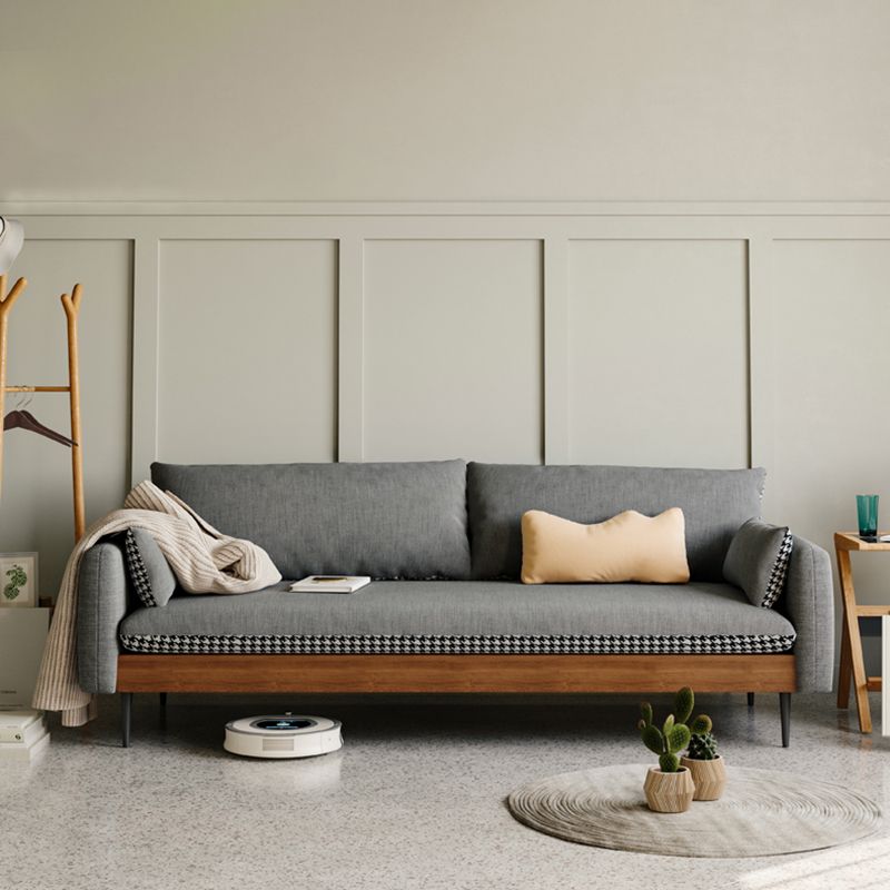 29.53" Scandinavian Linen Square Arm Loose Back Sofa for Apartment Clearhalo 'furn' 'furn_sofas' 'Furniture' 'furniture_sofas' 'kitchen' 'kitchen_sofas' 'Living Room Furniture' 'Sofa' 'sofas' 1200x1200_15fa0d4e-06e3-4a3d-a7d0-a7fcb10f91f3