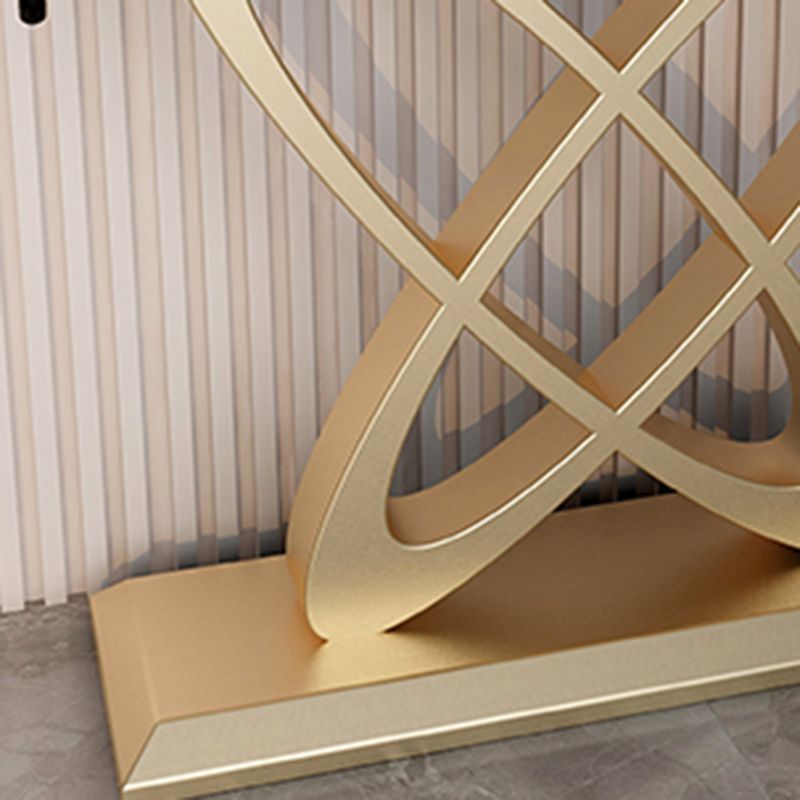 Mesa de consola de sofá de acero y piedra, mesa de acento de la consola Hall de 31.5 "