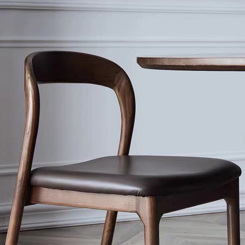 Farmhouse Style Wood Dining Side Chair Solid Back Armless Chair for Home Use Clearhalo ' kitchen&dining_furn' 'Dining Chairs' 'Dining Tables & Seating' 'dining_chair' 'furn' 'furn_dining_chair' 'Furniture' 'furniture_dining_chair' 'Kitchen & Dining Furniture' 'kitchen' 1200x1200_15fb0cfc-49e5-491a-8f50-d893ccdd8f81
