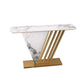 Glam Rectangle Console Sofa Table with Scratch Resistant Top for Hall