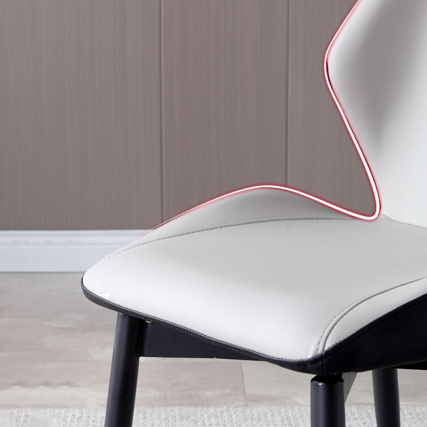 Contemporary Kitchen Dining Side Chair Wingback Parsons Chair with Carbon Steel Legs Clearhalo ' kitchen&dining_furn' 'Dining Chairs' 'Dining Tables & Seating' 'dining_chair' 'furn' 'furn_dining_chair' 'Furniture' 'furniture_dining_chair' 'Kitchen & Dining Furniture' 'kitchen' 1200x1200_15fdba15-edcd-4aca-a2d4-da08daa8d45a