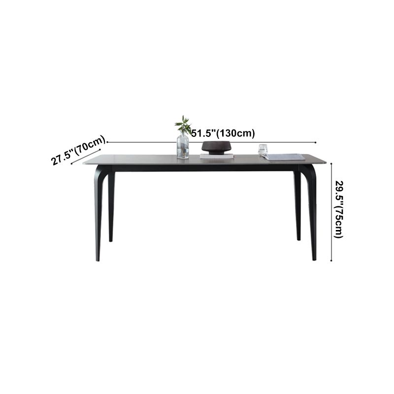 Mesa gris industrial para mesa de comedor de restaurantes con base de comida y 4 patas