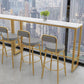 Glam Rectangle Stone Bar Table Indoor Iron Bar Table with Trestle Pedestal, Only Table Clearhalo 'Bar Furniture' 'Bar Tables' 'bar_tables' 'furn' 'furn_bar_tables' 'Furniture' 'furniture_bar_tables' 'Kitchen & Dining Furniture' 1200x1200_1602abdf-aabc-471e-8815-ed64ab05ea93