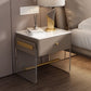 Modern Drawer Storage Night Table Stone Nightstand for Bedroom