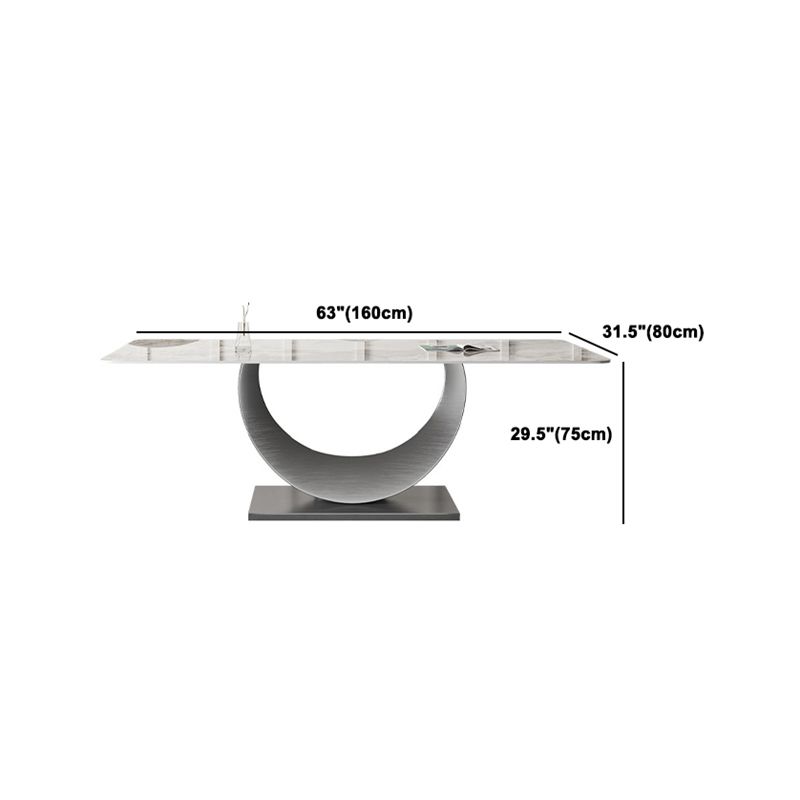 Modern Dining Room Set 1/3/4/5/8 Pcs Sintered Stone Top Table with Wingback Chairs Clearhalo 'Dining Room Sets' 'Dining Tables & Seating' 'dining_room_set' 'furn' 'furn_dining_room_set' 'Furniture' 'Kitchen & Dining Furniture' 1200x1200_1606999a-2538-445d-889e-f893f407e61f