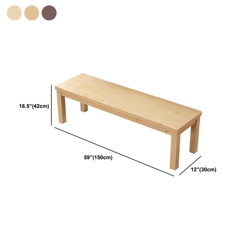 11.8" Wide Contemporary Seating Bench Solid Wood Bench with Squared Legs Clearhalo 'Benches' 'Chairs & Seating' 'furn' 'furn_benches' 'Furniture' 'Living Room Furniture' 1200x1200_1606fc31-2a4e-477c-b5d9-81021513c717