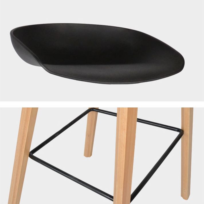 Sgabello da bar in plastica senza braccio con poggiapiedi con poggiapiedi con poggiapiedi