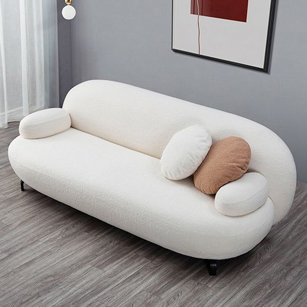 Recessed Arm Sofa Contemporary Wool 29.52-Inch High Sofa in Whit Clearhalo 'furn' 'furn_sofas' 'Furniture' 'Living Room Furniture' 'Sofa' 'sofas' 1200x1200_1609304e-c313-4ddd-a62e-9e83ea2935c1