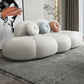 Modern Wool Armless Sofa for Living Room 37.4" Wide 28.74" High
