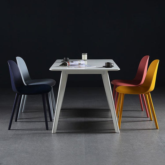 Plastic Scandinavian Dining Room Side Chair Matte Finish Parsons Dining Chair (Set of 4) Clearhalo ' kitchen&dining_furn' 'Dining Chairs' 'Dining Tables & Seating' 'dining_chair' 'furn' 'furn_dining_chair' 'Furniture' 'furniture_dining_chair' 'Kitchen & Dining Furniture' 'kitchen' 1200x1200_160976af-244e-4acc-8ccc-1dccec19df7c