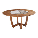 Contemporary Turntable Round Dining Table Ash Wood Sled Base Dining Table Clearhalo 'Dining Tables & Seating' 'Dining Tables' 'dining_table' 'furn' 'furn_dining_table' 'Furniture' 'Kitchen & Dining Furniture' 1200x1200_160b79e4-fc2a-4640-972e-c5933f3b2dd9