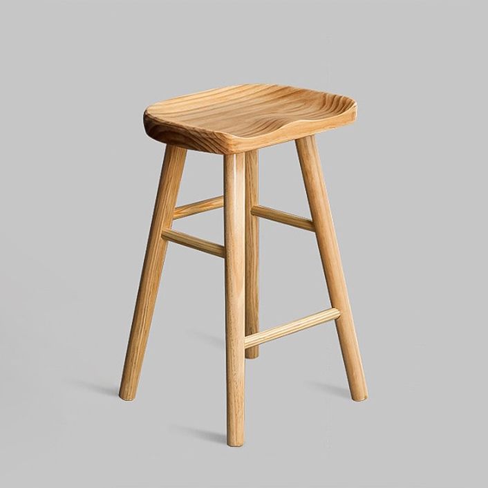 Tabouret de bar de restaurant de tabouret de bar contemporain en bois massif avec pédale