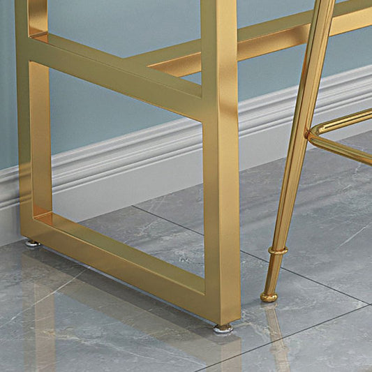 Tavolo da barra a barre rettangolare in pietra Top Bistro Pub per uso del patio