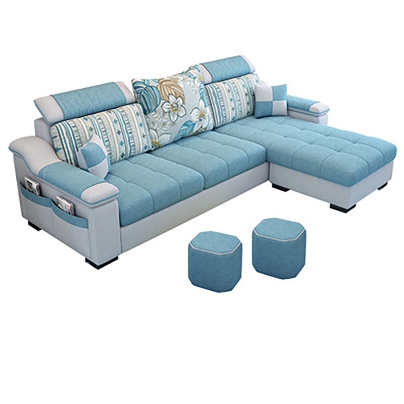 Modern Square Arm Sectionals 106.3"L x 57"W x 35.43"H High Back Sofa with Storage Clearhalo 'furn' 'furn_sectionals' 'Furniture' 'furniture_sectionals' 'kitchen' 'kitchen_sectionals' 'Living Room Furniture' 'Sectionals' 1200x1200_160eb450-d806-48ab-925b-ef35f470882e