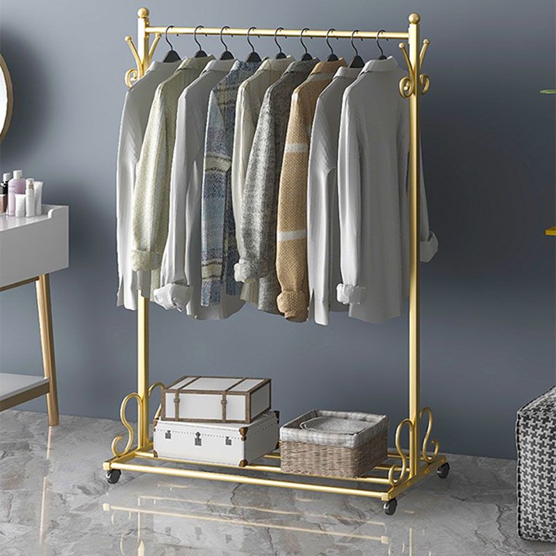 Estante de metal contemporáneo estante para colgar y ganchos