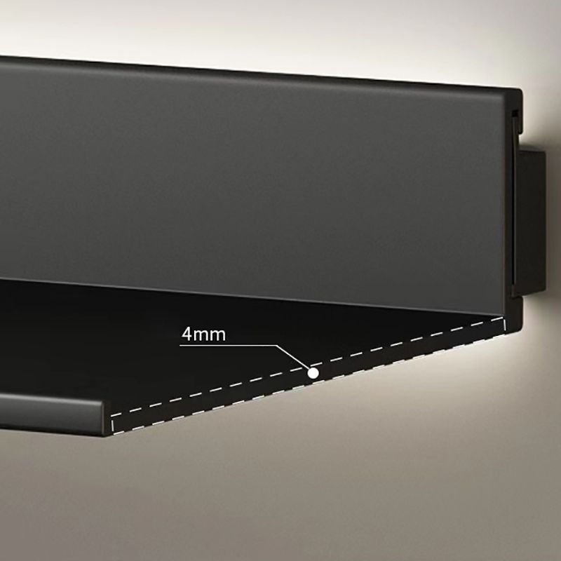 1 plank metalen boekenplank moderne zwevende muur gemonteerd boekenkast