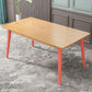 Rectangle 4 Legs Modern Dining Table Wood Color Fixed Table with Solid Wood Clearhalo ' dining_table' 'Dining Tables & Seating' 'Dining Tables' 'furn' 'furn_dining_table' 'Furniture' 'furniture_dining_table' 'Kitchen & Dining Furniture' 'kitchen&dining_furn' 'kitchen' 'kitchen_dining_table' 1200x1200_160eeb91-0eb2-4f8c-9efb-d20108d308f2