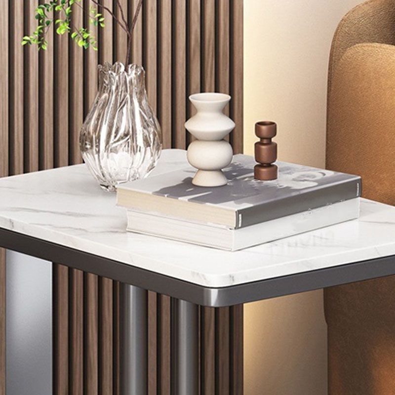 Mesa de tobogán de la parte superior de la pizarra contemporánea Metal C de metal C, 21.7 "de alto