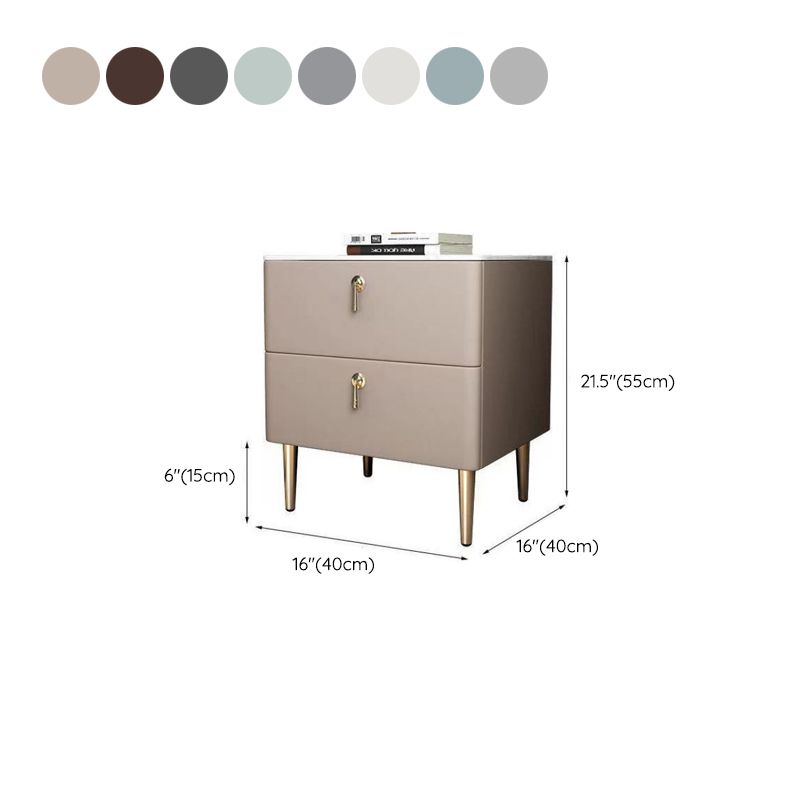 2 - Drawers Glam Bedside Cabinet Antique Finish Accent Table Nightstand Clearhalo 'Bedroom Furniture' 'furn' 'furn_night_stand' 'Furniture' 'night_stand' 'Nightstands' 1200x1200_1610d3a2-9db0-4cc2-8abf-ebaff7bda729