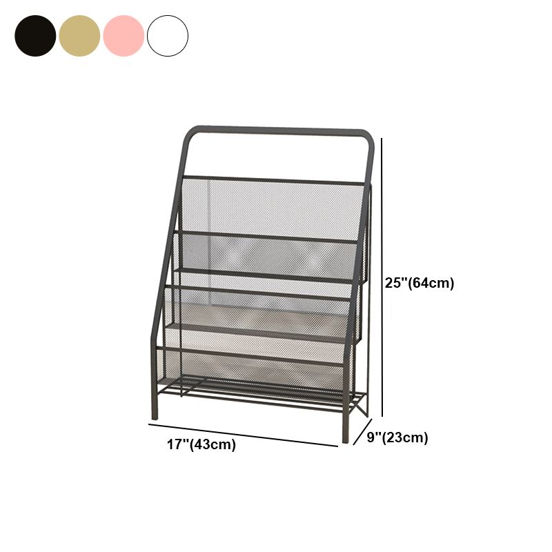 Scandinavian Ladder Bookcase Metal Closed Back Bookshelf for Home Office Clearhalo 'Bookcases' 'furn' 'furn_bookcases' 'Furniture' 'furniture_bookcases' 'Office Furniture' 1200x1200_16117088-3a30-4a3e-bcdc-a7dd538fcf78