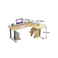 L-vormige moderne stijl Office Desk Metal en Wood Writing Desk voor woonkamer