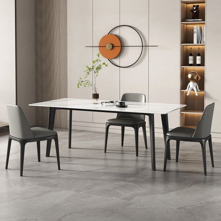 Contemporary Style Sintered Stone Dining Table Set 1/4/5/7 Pieces Dining Set for Home Clearhalo 'Dining Room Sets' 'Dining Tables & Seating' 'dining_room_set' 'furn' 'furn_dining_room_set' 'Furniture' 'furniture_dining_room_set' 'Kitchen & Dining Furniture' 1200x1200_1611d717-ab14-42ce-9967-14b6cd18c813