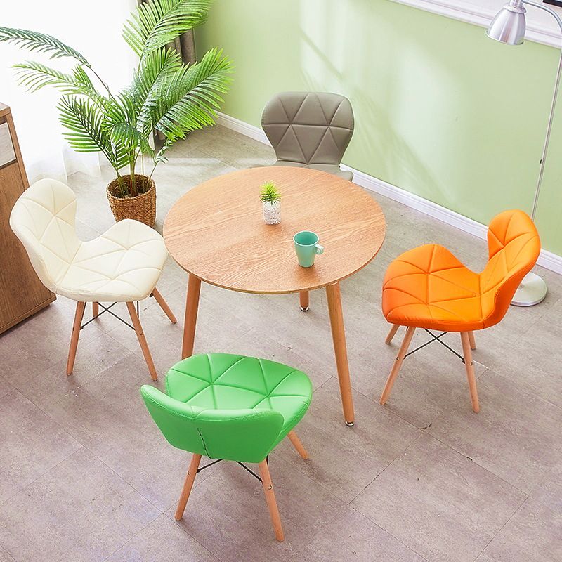 Modern Wood Indoor-Outdoor Room Side Chairs Solid Back Chair Clearhalo ' kitchen&dining_furn' 'Dining Chairs' 'Dining Tables & Seating' 'dining_chair' 'Furniture' 'furniture_dining_chair' 'Kitchen & Dining Furniture' 'kitchen' 1200x1200_1611fe9a-adce-486c-8512-a6f96ba80ca8