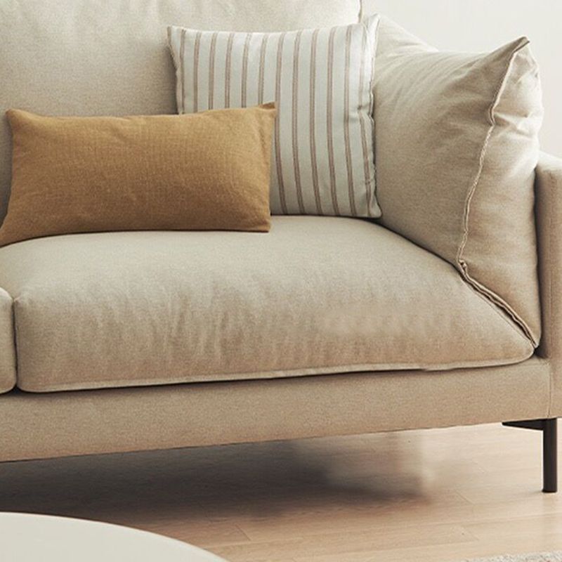 2つの枕を備えたモダンなソファ標準枕トップアームファブリックソファ