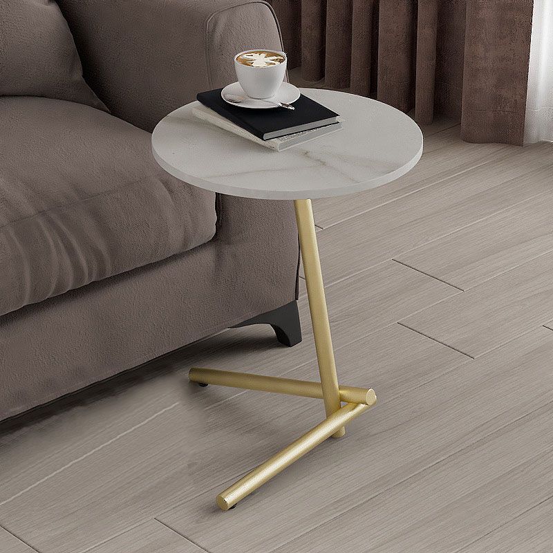 Round Slate Pedestal Side Table Modern Minimalist Side Table Clearhalo 'Coffee & Accent Tables' 'End & Side Tables' 'end_side_tables' 'furn' 'furn_end_side_tables' 'Furniture' 'Living Room Furniture' 1200x1200_16135167-947b-4cb2-a9b3-26b5ef99116f