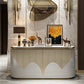 Glam Sideboard Armadio ingegnerizzato in legno Tavolo da sideboard con porte per sala da pranzo