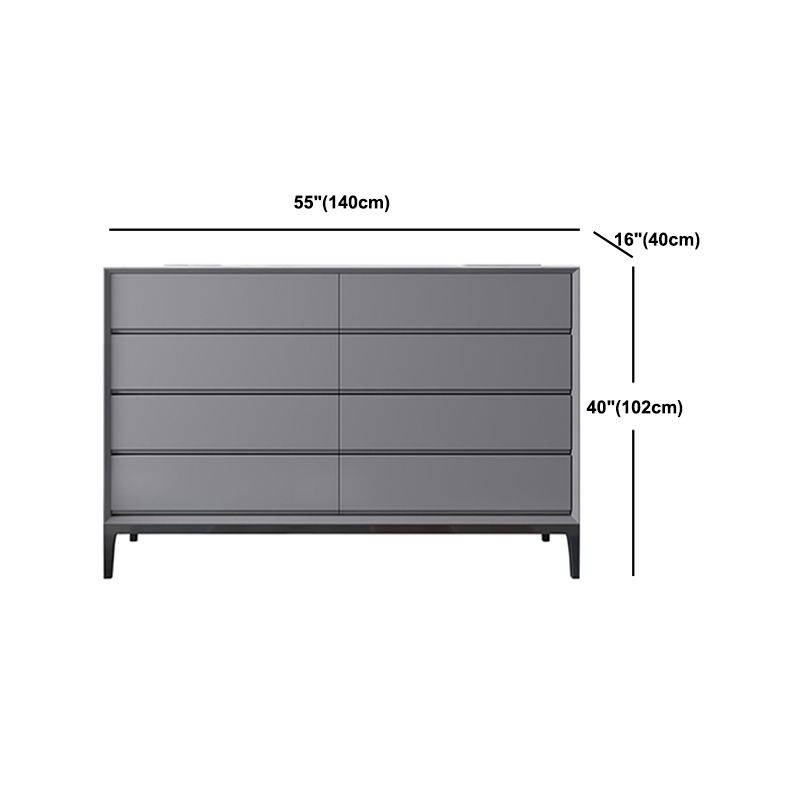 Contemporary Rectangle Accent Chest, Wooden Chest in Grey with Drawers Clearhalo 'Cabinets & Chests' 'cabinets_chests' 'furn' 'furn_cabinets_chests' 'Furniture' 'Living Room Furniture' 1200x1200_1613d2cf-b3b5-409f-b335-70d6524ebb2d